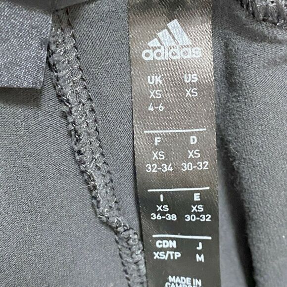 Adidas Black Cotton Blend Pull On Leggings Women's Size Extra Small XS - Picture 5 of 7